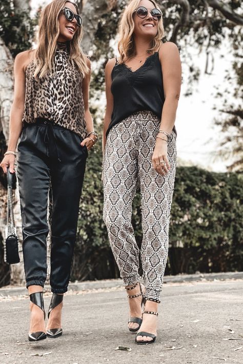 Joggers Dressy Outfit, Printed Joggers Outfit, Fancy Joggers Outfit, Black Silk Joggers Outfit, Silk Joggers Outfit Dressy, Satin Joggers Outfit Dressy, Silk Joggers Outfit, Dressing Up Joggers, Joggers Outfit Mujer