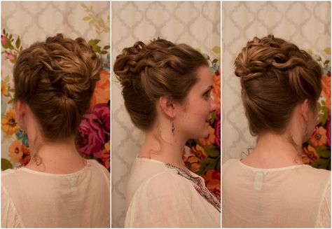 Outlander: Claire Inspired Hairstyles Outlander Hairstyles Tutorial, Outlander Claire Hair, Claire Outlander Hair, Outlander Hairstyles, 18th Century Hairstyles, Regency Hairstyles, Edward Tulane, Hair Retro, Inspired Hairstyles