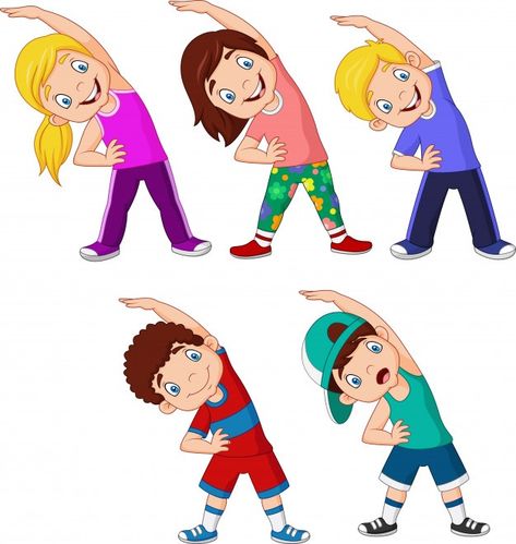 Cartoon little kids exercising on white ... | Premium Vector #Freepik #vector #background #people #kids #sport Yoga Cartoon, Exercise Activities, Physical Activities For Kids, School Wall Art, Preschool Activities Toddler, Kids Background, Drawing Exercises, Kids Clipart, Business Plan Template