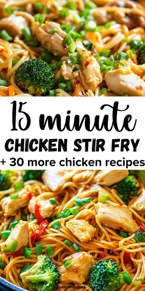 Get this amazing tasting chicken stir fry recipe in only 15 minutes plus 30 more chicken breast dinner recipes.