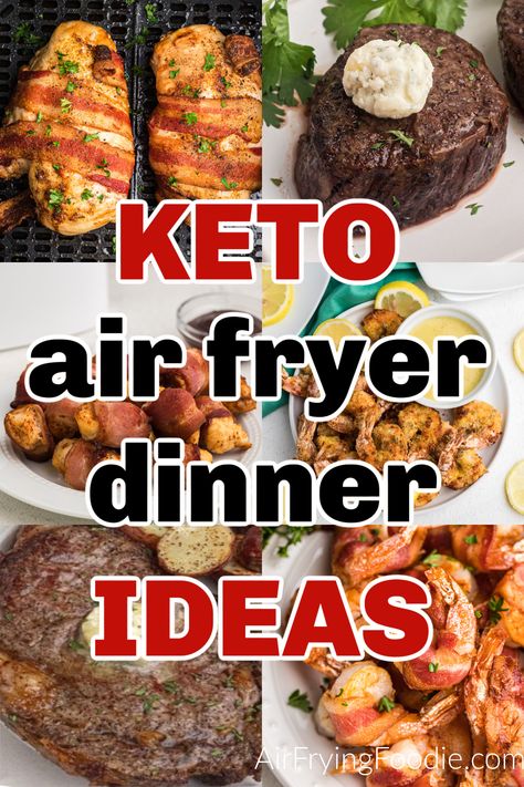 Keto Air Fryer Dinner Ideas for the New Year - Air Frying Foodie Air Fryer Dinner Ideas, Air Fryer Recipes Healthy Low Carb, Air Fryer Dinner, Air Fryer Recipes Keto, Ideas For The New Year, Air Fryer Recipes Low Carb, Bacon Wrapped Chicken Bites, Keto Air Fryer, Air Fryer Dinner Recipes