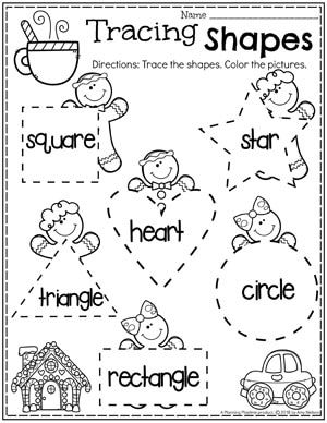 Preschool Gingerbread Worksheets - Tracing Shapes Gingerbread Kids Activities, Preschool Worksheets Christmas, Preschool Christmas Worksheets Free Printables, Gingerbread Man Worksheets, Baking Activities For Preschool, Christmas Worksheets Preschool, December Preschool Activities, Gingerbread Worksheets, This That