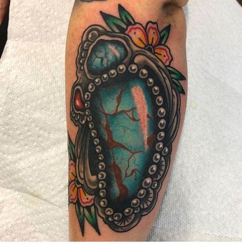 Turquoise Tattoo, Pearl Tattoo, Arm Sleeve Tattoos For Women, Cowgirl Tattoos, Cowboy Tattoos, Jewel Tattoo, Skull Sleeve Tattoos, Skull Sleeve, Western Tattoos