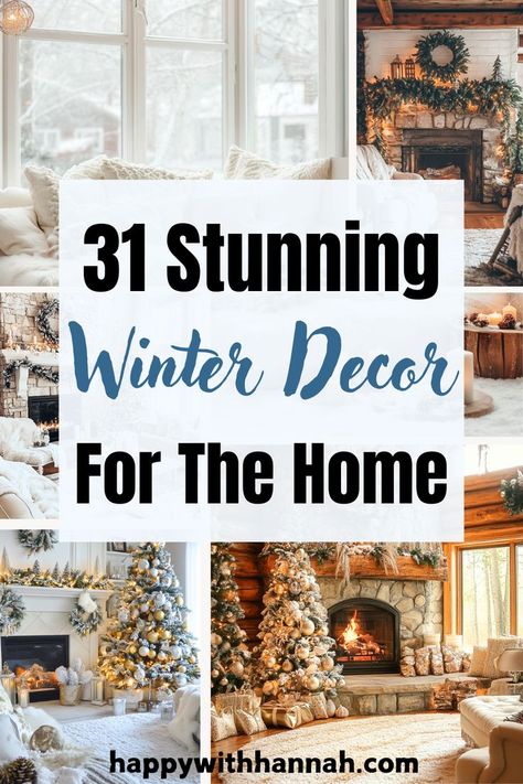 Get ready to cozy up your home with these 31 cute winter decor ideas! Full of DIY crafts, rustic touches, and cozy details, this guide is the perfect inspiration to create the perfect winter haven. Make your space feel festive and charming all winter season long! 🏡❄️ Winter Home Decor Cozy, Winter Deck, Diy Winter Decor, Decorations After Christmas, Winter Outdoor Decorations, Winter Decor Ideas For The Home, Easy Winter Decorations, Cozy Winter Home, Winter Classroom Decorations