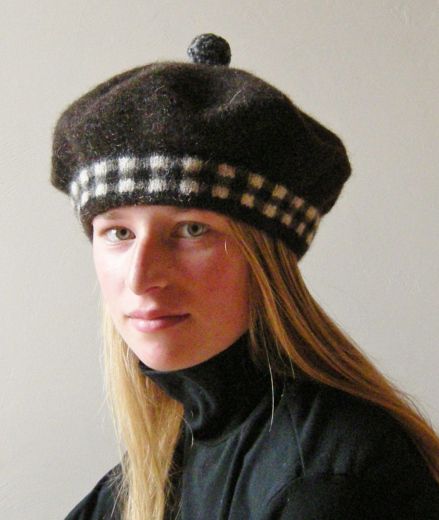 jenjoycedesign©Dicey Bonnet 3 Knitted Wool Bonnet, Scottish Tam Hat, Fitted Hand-knitted Yarn Bonnet, Scottish Hat, Tam O Shanter, Head Warmers, Hand-knitted One Size Bonnet Cap, Hats Pattern, Thread Crafts