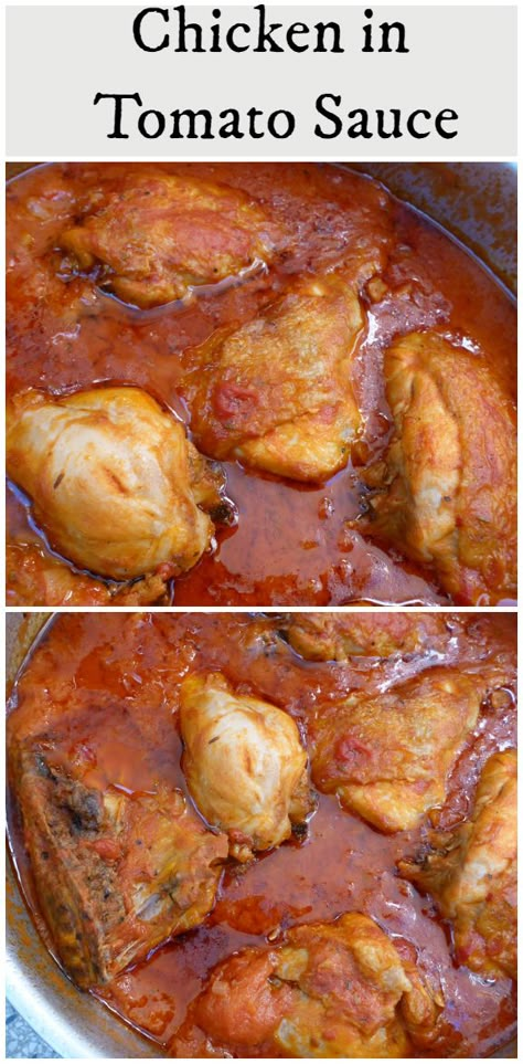 Chicken Thigh Recipes Tomato Sauce, Chicken Thigh Tomato Sauce, Chicken With Stewed Tomatoes, Stewed Chicken With Tomatoes, Chicken Drumstick And Pasta Recipes, Tomato Stewed Chicken, Chicken Stew Tomato Base, Baked Chicken In Tomato Sauce, Chicken In Spicy Tomato Sauce