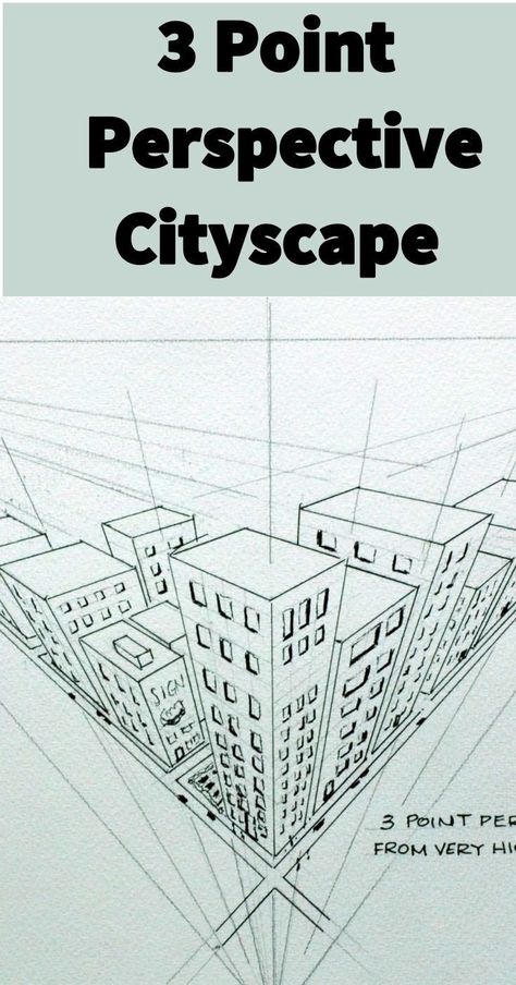 Perspective Cityscape, Draw A City, Draw Perspective, 3 Point Perspective, Three Point Perspective, Perspective Sketch, Perspective Drawing Architecture, Perspective Drawing Lessons, One Point Perspective