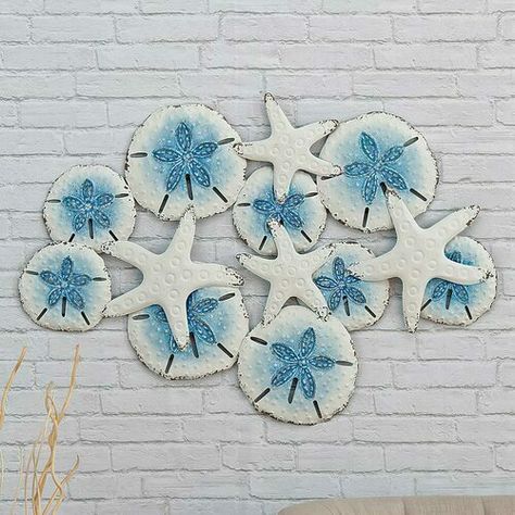 Coastal Wall Hangings Starfish Wall Art, Buffalo Wall Art, Tropical Artwork, Beach Wall Hanging, Seaside Home Decor, Beach Themed Crafts, Nautical Prints, Black Forest Decor, Sand Dollars