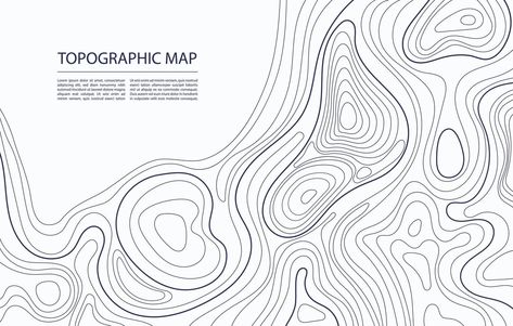 Contour Line Art, Line Landscape, Topographic Map Art, Terrain Texture, Topography Map, Landscape Vector, Architecture Background, Terrain Map, Contour Line