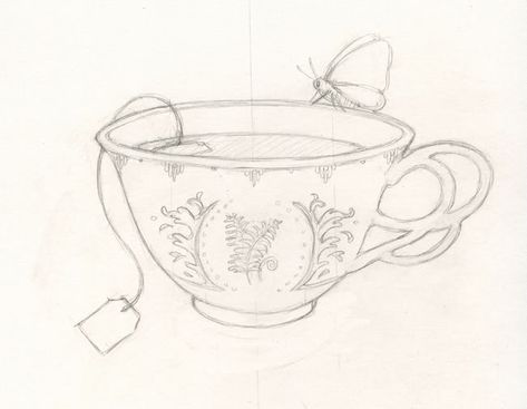 Teapot Tattoo, Tea Cup Drawing, Ephemeral Tattoo, Tea Tattoo, Teacup Tattoo, Cup Tattoo, Affiches D'art Déco, Arte Indie, Tiger Moth