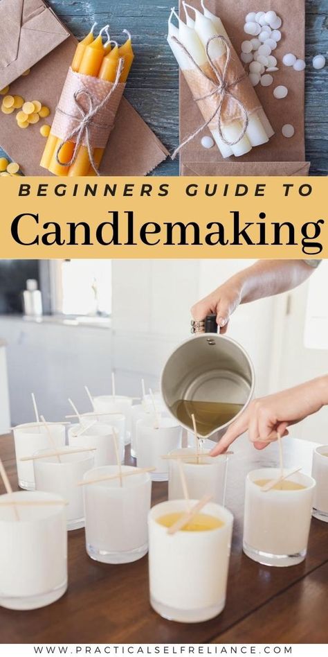 Easy Way To Make Candles, Diy Making Candles, How To Make Own Candles, How To Make Oil Candles, How To Make Your Own Candles Diy, Make Your Own Candles Diy, Essential Oil Recipes For Candle Making, Cheap Candle Making, Make A Candle Diy Projects