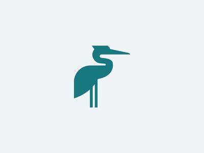 Heron Logo, Logomark Design, Creative Professional, Global Community, ? Logo, Animals, Design, Logos