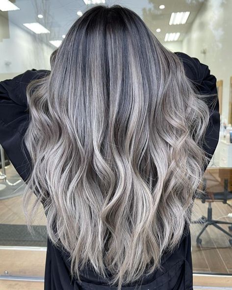 Cool Toned Hair, Platinum Silver Hair Color, Silver Ash Hair, Hair Colors For Winter, Cool Tone Hair Colors, Dark Silver Hair, Ash Grey Hair, Silver Hair Dye, Silver Ombre Hair