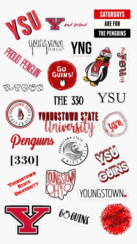 #youngstown #ysu #gopenguins #collage University Collage, Youngstown State University, College Stickers, State University, Design Inspo, Looking Back, Ohio, Website Design, University