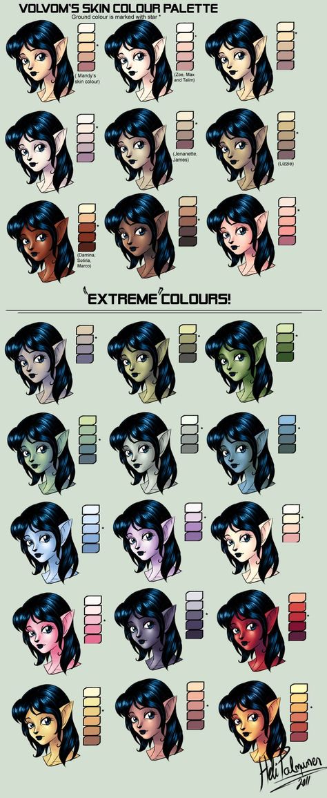 Skin Tone Chart Art Color Palettes, Skin Shading Color Palette, Blue Skin Palette Art Digital, Fantasy Skin Color Palette, Red Skin Palette Drawing, Skin Shade Color Palette, Color Palette Human, Fantasy Skin Tones Palette, Character Skin Tones