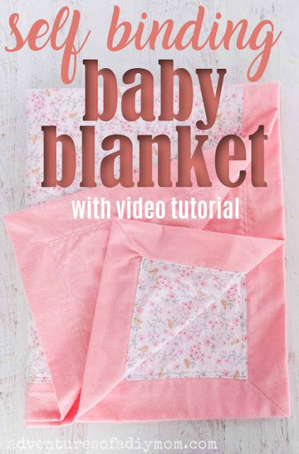 Self Binding Blanket, Receiving Blankets Diy, Self Binding Baby Blanket, Diy Blankets, How To Sew Baby Blanket, Baby Blanket Tutorial, Diy Mom, Diy Baby Blanket, Baby Rag Quilts