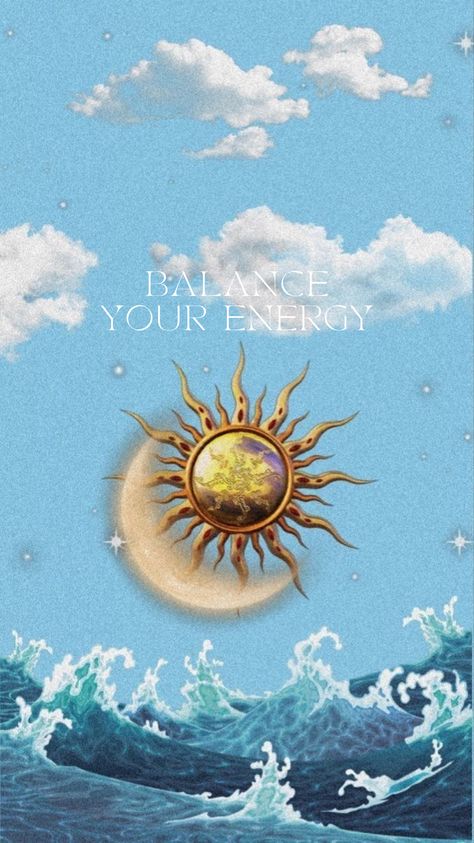 Balance your energy 🌜🌞🌛 Energy Wallpaper Aesthetic, Cute Inspo Quotes, Good Energy Wallpaper, Balance Wallpaper, Balance Aesthetic, Energy Wallpaper, Balanced Aesthetic, Energy Aesthetic, Aesthetic Home Screen