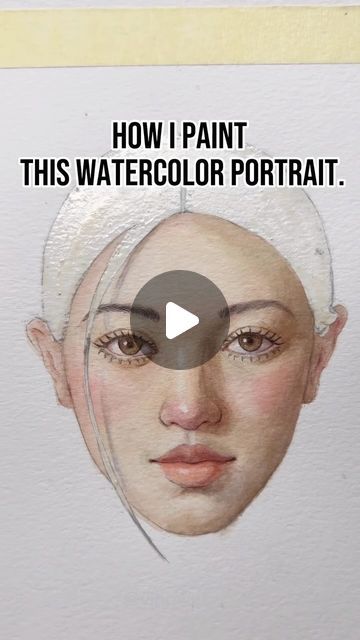 Watercolor Portraits by Vi Nowak 🇻🇳🇺🇸 on Instagram: "✨ One of my fave paintings from last year! Surprise: I created it on budget-friendly Cason XL paper, not even the professional expensive Arches paper, and it still turned out beautiful! The joy of the process really shines through. 🥰

#watercolorpainting #watercolorportrait #paintingprocessvideo #watercolorportraitprocess #watercolorart #watercolorartist #watercolor #watercolorartwork" Abstract Watercolor Tutorial, Watercolor Portrait Tutorial, Portrait Painting Tutorial, Potrait Painting, Watercolor Art Face, Watercolor Face, Portrait Tutorial, Watercolor Portrait Painting, Arches Watercolor Paper