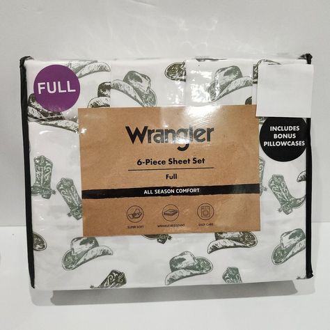 I just added a new item to eBay, Wrangler 6 Pc Washed Sheet Set FULL Cowboy Hats Boots New Western Themed! #eBay #eBaySeller Country Teen Bedroom, Western Bed, Horse Bedroom, Cowgirl Bedroom, Boots Western, Country Bedroom, Sheet Sets Full, Garden Bedding, Bedroom Themes