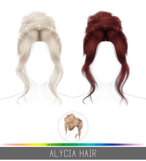 ALYCIA HAIR | Patreon Sims 4 Cc Hair Bun Patreon, Sims 4 Simpliciaty Cc, Alpha Sims 4 Hair, Ts4 Hair Cc Alpha, Sims 4 Cc Clothes Patreon Hair, The Sims 4 Mods Gameplay, Mody Do The Sims 4 Patreon, Sims 4 Fitness Cc, The Sims 4 Cc Patreon Make Up