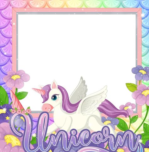 Unicorn 2nd Birthday, Tarpaulin Layout, Birthday Tarpaulin, Happy Birthday Unicorn, Birthday Tarpaulin Design, Tarpaulin Design, Unicorn Frame, Unicorn Cartoon, Cute Black Shirts