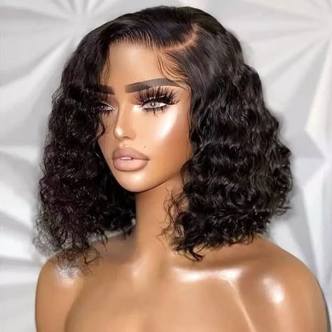 Kręcony Bob, Bang Fringe, Bob Riccio, Fringe Wig, Wig Bob, Hair Care Oil, Curly Bob Wigs, Bob Lace Front Wigs, Deep Wave Hairstyles