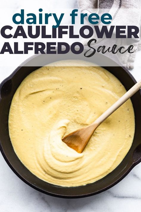 Cauliflower alfredo sauce is a dairy free, healthy pasta sauce without nightshades. Make this recipe for delicious way to eat more veggies! #dairyfreealfredosauce #caulifloweralfredosauce #pastasaucerecipes #glutenfreepasta Dairy Free Sauces Pasta, Nightshade Free Pasta Sauce, Low Histamine Pasta Sauce, Acid Free Recipes, Noochy Licious Recipes, Hs Diet, Alfredo Sauce Video, Dairy Free Pasta Sauce, Nightshade Recipes