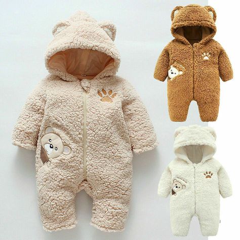 Pram Suit, Embroidered Bear, Fall 23, Bear Outfits, Baby 2, Bear Ears, Baby Boy Fashion, Fleece Coat, Bear Design