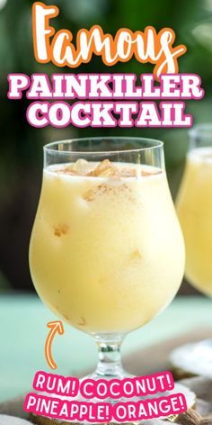 If you're looking for a great warm weather cocktail recipe, make these Painkiller Drinks! With coconut cream, pineapple juice, rum, and orange - what's not to love? #virginislands #painkillercocktail #easycocktailrecipes #summercocktails #gogogogourmet via @gogogogourmet Drinks With Coconut Cream, Painkiller Drink, Painkiller Cocktail, Coconut Rum Drinks, Rum Drinks Recipes, Coconut Drinks, Mixed Drinks Alcohol, Pineapple Rum, Liquor Drinks