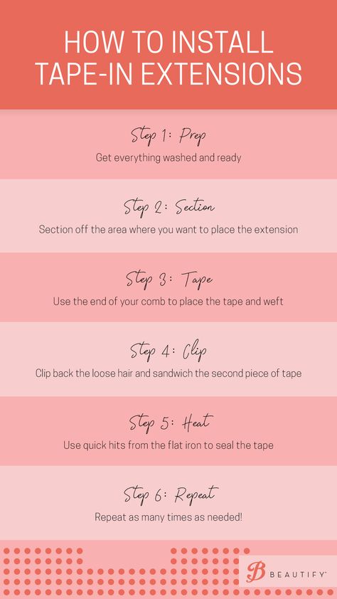 How to Install Tape-In Hair Extensions - Walker Tape Hair Extension Tips And Tricks, Tape Ins, Loose Ponytail, Tape In Extensions, Sulfate Free Shampoo, Iron Lighting, Tape In Hair Extensions, Loose Hairstyles, Flat Iron