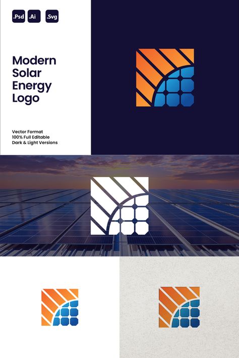 Modern Solar Energy Logo, this logo will be suitable for: - Solar Panel Manufacturers - Solar Energy Installation Companies - Renewable Energy Startups - Solar Consultants and Advisors - Eco-conscious and Sustainability-driven Businesses You will receive: - 100% Resizable vector logo - Easily customizable colors - AI, PSD & SVG files Renewable Energy Logo, Solar Panel Logo, Renewable Energy Design, Logo Clothing Brand, Energy Logo Design, Solar Logo, Recycle Logo, Clothing Brand Logo, Renewable Energy Projects