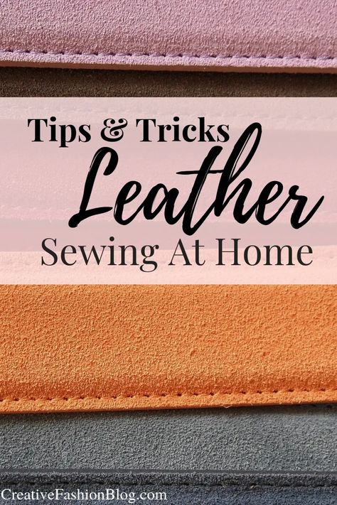 These 10 essential tips will guide you through how to sew leather and other tough fabrics with a standard at home sewing machine like a professional. Finally know how to make your own bag, jacket, purses and more fom leather with this ultimate sewing guide. #leathermaking #leathercraft #sewing Leatherworking Ideas, Diy Leather Working, Sew Ideas, Leather Tutorial, Sewing Guide, Handmade Leather Tote, Diy Leather Projects, Leather Scrap, Hand Sewn Leather