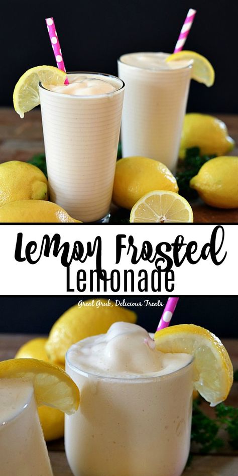 Lemonade And Ice Cream, Recipes With Vanilla Ice Cream, Diy Summer Drinks, Lemon Milkshake, Ice Drink Recipes, Lemonade Shake, Cream Lemonade, Lemonade Ice Cream, Ice Cream Shakes