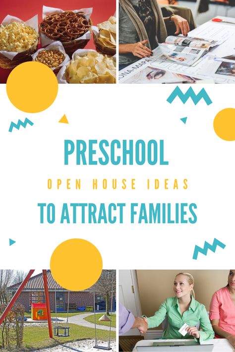 Searching for daycare open house ideas? Here is some inspiration on how to run an effective open house to attract families to your preschool. Daycare Open House Activities, Open House Themes For Preschool, Open House At School Ideas, Preschool Open Day Ideas, Preschool Open House Ideas For Parents, Preschool Enrollment Ideas Open House, Childcare Open House Ideas, Preschool Open House Decorations, Montessori Open House Ideas