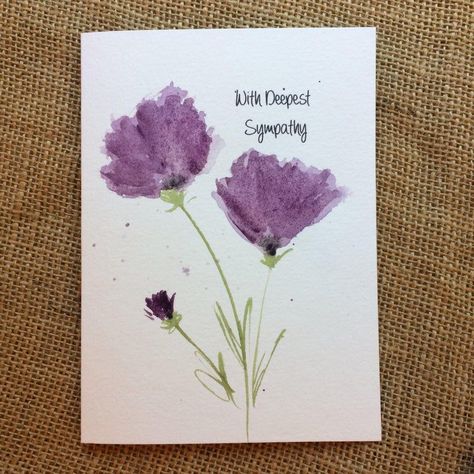 Sympathy Card Watercolor Sympathy Card Condolence Card One | Etsy Masculine Sympathy Cards, Watercolor Sympathy Cards, Sympathy Cards Handmade Simple, Quotes Sympathy, With Sympathy Cards, Writing A Sympathy Card, Condolences Quotes, Dog Sympathy Card, Cards Sympathy