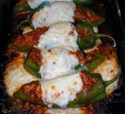 Stuffed-Anaheim-Peppers-2 Anaheim Chili Recipes, Anaheim Peppers, Stuffed Anaheim Peppers, Sweet Bell Peppers, Garden Recipes, Peppers Recipes, Mexican Dishes, Unique Recipes, What To Cook