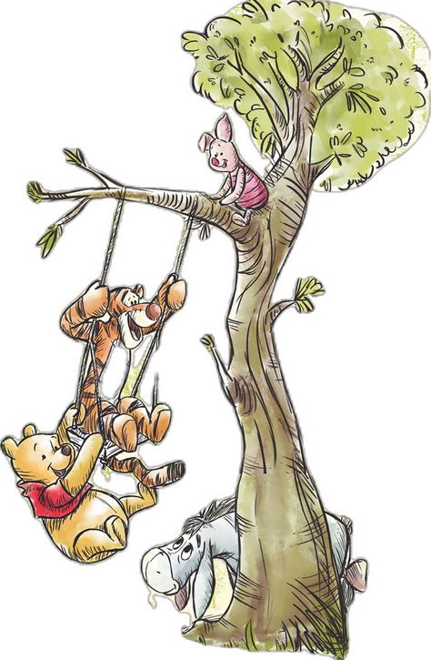 Classic Pooh Images, Winnie The Pooh Animation, Winnie The Pooh Nursery Painting, Winnie The Pooh Vintage Illustration, Classic Winnie The Pooh Images, Winnie The Pooh Scenes, Traditional Winnie The Pooh, Winnie Pooh Vintage, Winnie The Pooh Mural