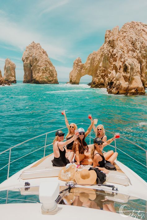 Yacht Bachelorette, Places To Travel With Friends, Amazing Vacation Spots, Boat Bachelorette, Cabo Bachelorette, Bachelorette Vibes, Yacht Aesthetic, Mexico Bachelorette, Bachelorette Inspo