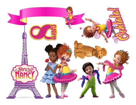 Fancy Nancy Cake Topper Printable, Bolo Pinterest, Fancy Nancy Birthday Party Ideas, Fancy Nancy Clancy, Mini Force, Fancy Birthday, Baking Quotes, Girl 2nd Birthday, Fancy Nancy