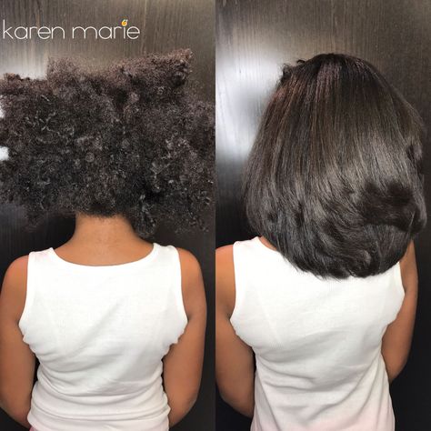 Shrinkage Natural Hair Before And After, Relaxed Hair Before And After, Relaxer Before And After, Silk Press Thick Natural Hair, Silk Press Natural Hair Styles, Silk Press Hair, Hair Shrinkage, Pressed Natural Hair, Silk Press Natural Hair