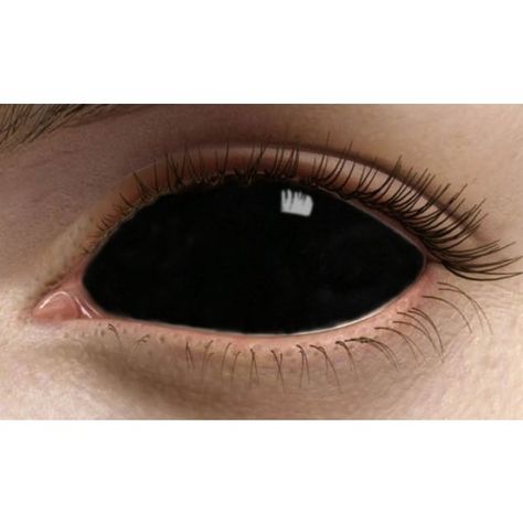 Black Sclera, Halloween Contacts | Black Sclera Lenses | Black... ❤ liked on Polyvore featuring eyes, makeup, contacts, beauty and pictures Scleral Lenses, Kohl Makeup, Sheer Makeup, Black Contact Lenses, Cold Beauty, Alluka Zoldyck, Black Eye Makeup, Colored Eye Contacts, Halloween Contact Lenses