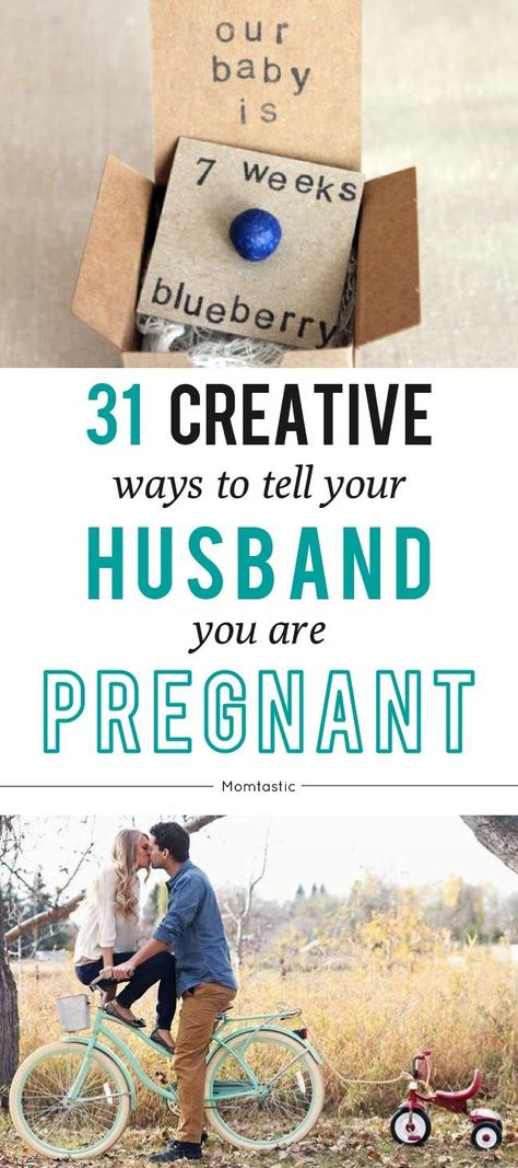 31 fun and creative ways to tell your husband you're pregnant Tell Your Husband Your Pregnant, Creative Pregnancy Announcement, Pregnancy Announcement To Husband, Pumping Moms, Baby Sleep Problems, Baby Jogger, Pregnant Mom, Baby Reveal, First Time Moms