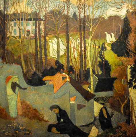 Maurice Denis - Easter Mystery, 1891 at Art Institute of Chicago IL | Flickr - Photo Sharing! Illustrated Scripture, Édouard Vuillard, Art Mini Toile, Maurice Denis, Edouard Vuillard, Pierre Bonnard, Textured Canvas Art, Paul Gauguin, Post Impressionism