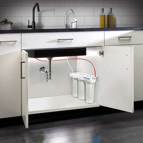 Having an under the sink water filtering system is a great way to ensure that you and your family have fresh drinking water the whole time. Naturally, if Under Sink Water Filter, Kitchen Sink Design, Kitchen Interior Design Decor, Kitchen Design Plans, Kitchen Interior Design Modern, Sink Design, Kitchen Design Decor, Kitchen Room Design, Kitchen Furniture Design