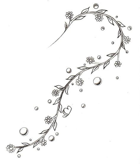 ankle vine by zelo75 on deviantART Tattoo Chain, Daisy Chain Tattoo, Daisy Anklet, Flower Vine Tattoos, Flower Tattoo Stencils, Vines Flowers, Wrap Around Tattoo, Chain Tattoo, Vine Tattoo