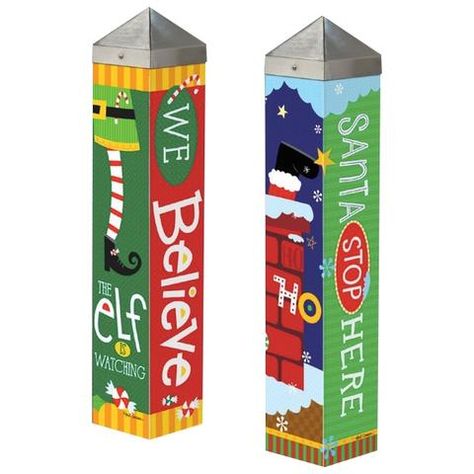 Holiday Garden Art Poles 20-inch Garden Art Poles, Holiday Birdhouses, Peace Poles, Peace Pole, Garden Totem, Unique Garden Art, Art Pole, Garden Poles, Pole Art