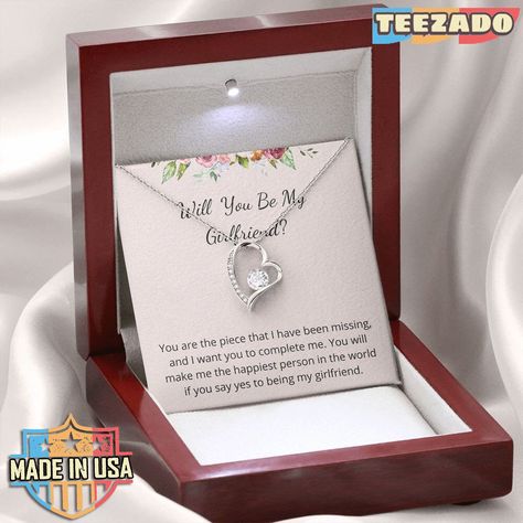 Valentine Necklace For Girlfriend, Will You Be My Girlfriend Gift, Will You Be My Girlfriend Proposal Necklace Check more at https://teezado.com/product/valentine-necklace-for-girlfriend-wa3/ Be My Girlfriend Proposal, Proposal Necklace, Girlfriend Proposal, Be My Girlfriend, Will You Be My Girlfriend, Valentine Necklace, Necklace For Girlfriend, Me As A Girlfriend, Valentines Necklace