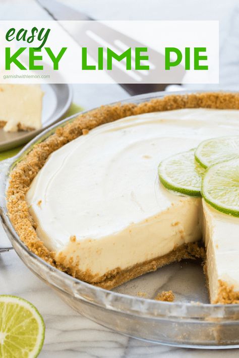 Easy Key Lime Pie Recipe, Key Lime Pie Recipe No Bake, Easy Key Lime Pie, Key Lime Recipes, Key Lime Desserts, Key Lime Pie Easy, Key Lime Pie Recipe, Lime Desserts, Kek Lapis