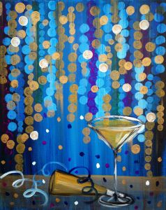 New Year's Eve party at Pinot's Palette Tustin!! Painting Library, Pinots Palette Paintings, Pinots Palette, Wine And Canvas, Light Up The Night, Holiday Painting, Winter Painting, Canvas Painting Diy, Paint And Sip