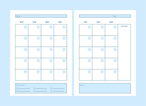 2 Page Monthly Calendar Printable Monthly Calendar Printable, Calendar Printable, Calendar Printables, Monthly Calendar, A Student, Event Planner